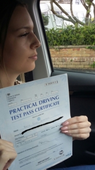 well done Katie on passing 1st time today. only 3 minors .An excellent result