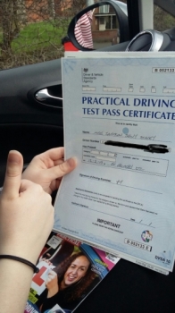 well done on passing test. shame you are camera shy . well done could not be happier for you